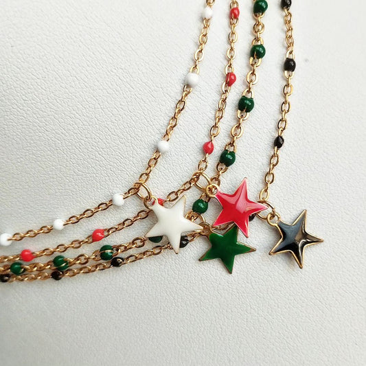 Catenina Smaltata con Stellina Colorata