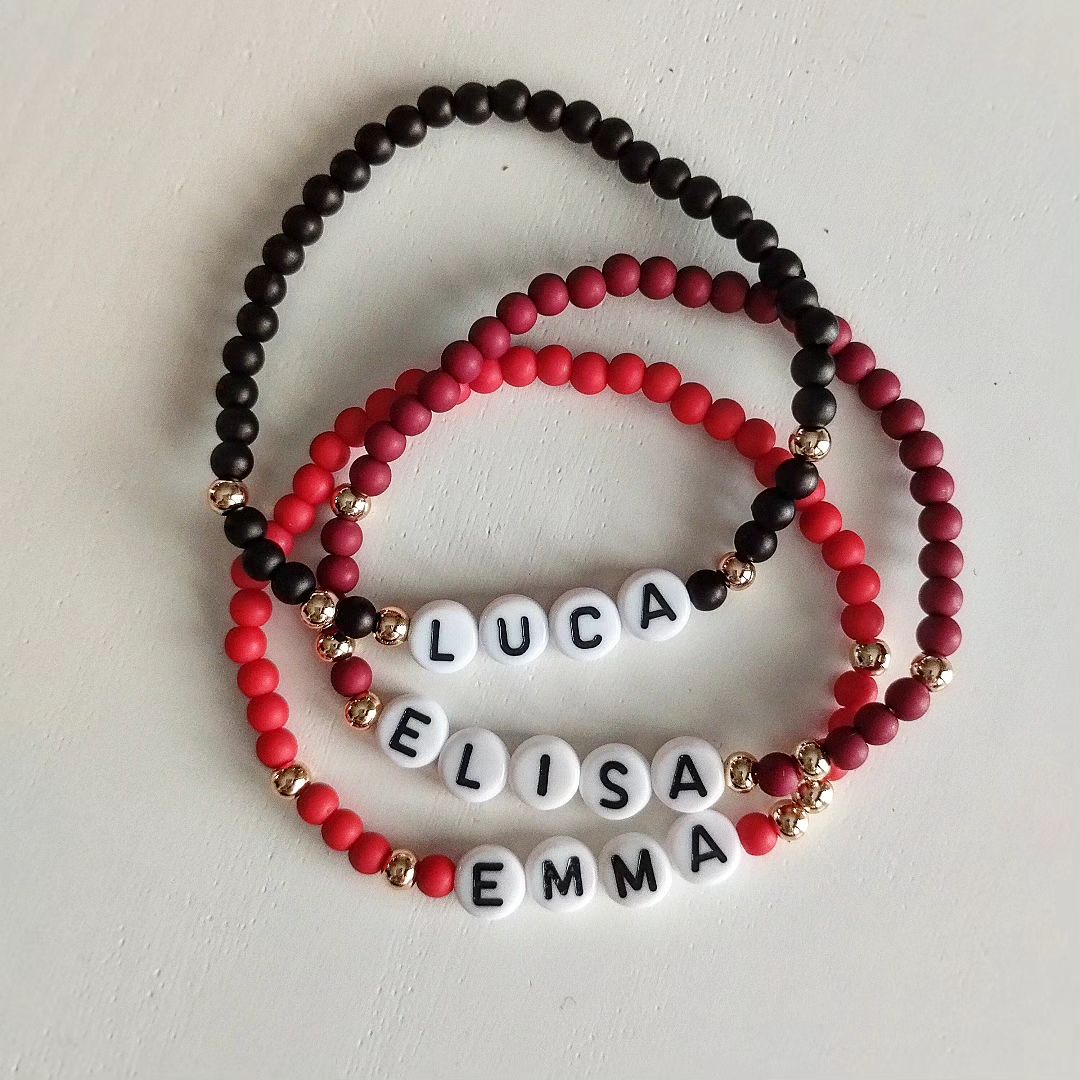 Braccialetto Letterine Nere