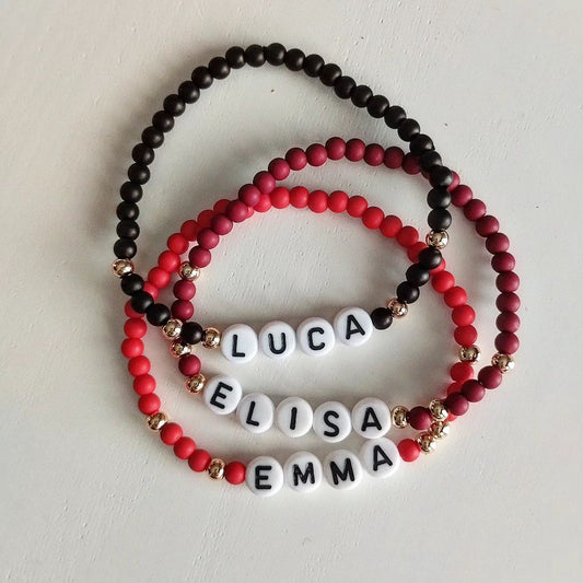 Braccialetto Letterine Nere