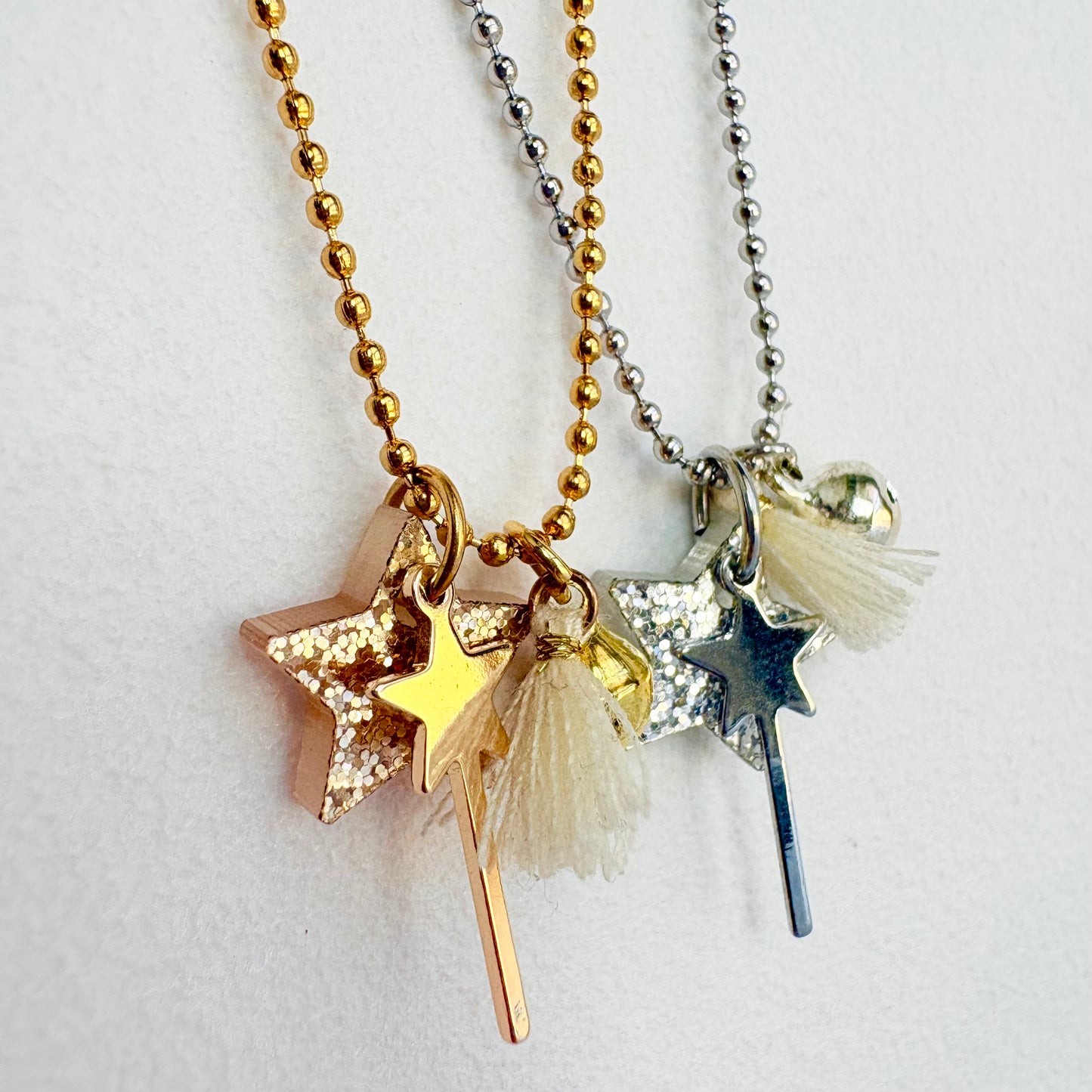 Catenina Stella Glitterata, Bacchetta Magica e Campanellino