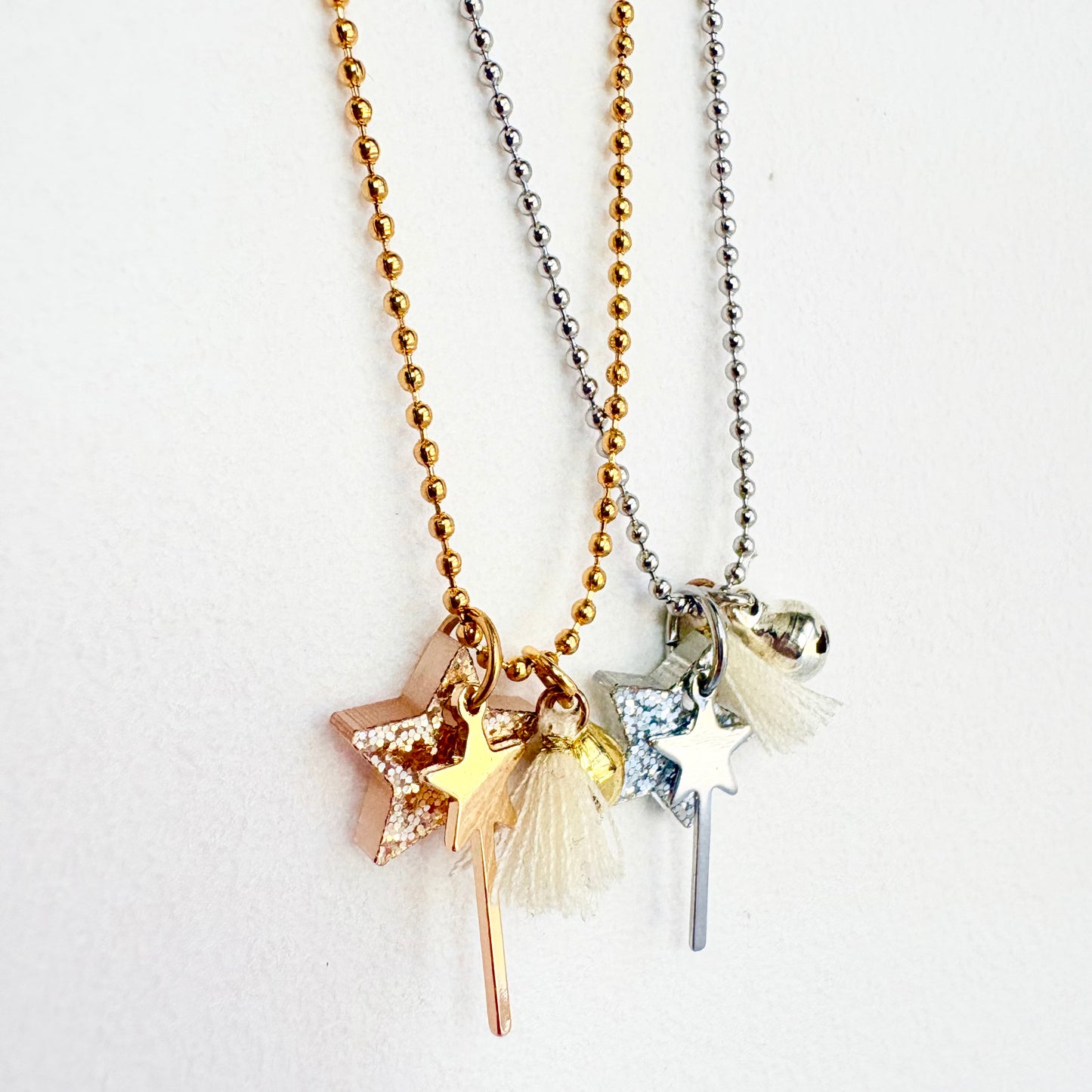 Catenina Stella Glitterata, Bacchetta Magica e Campanellino