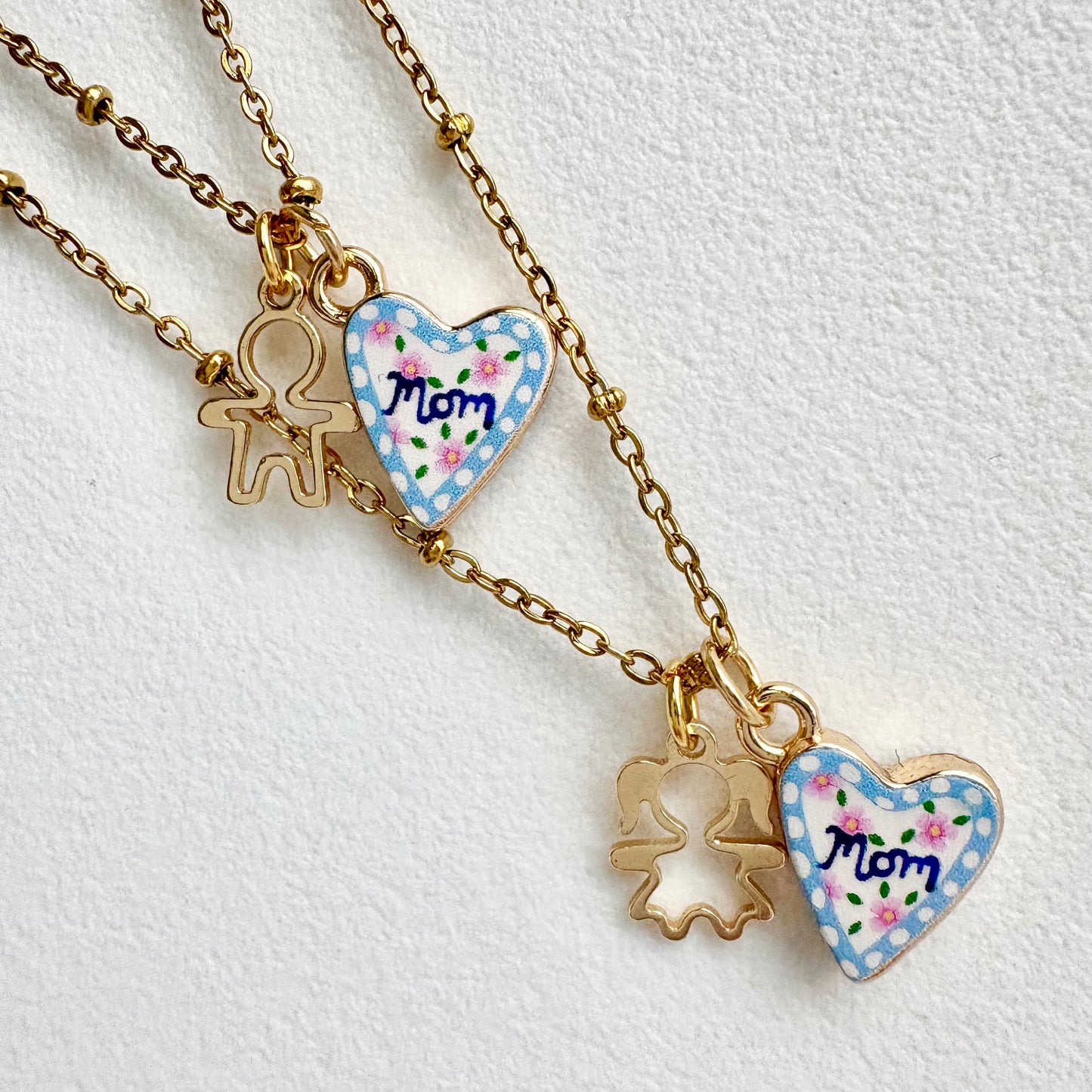 Catenina Cuore in Ceramica MUM + Baby