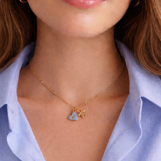 Catenina Cuore in Ceramica MUM + Baby