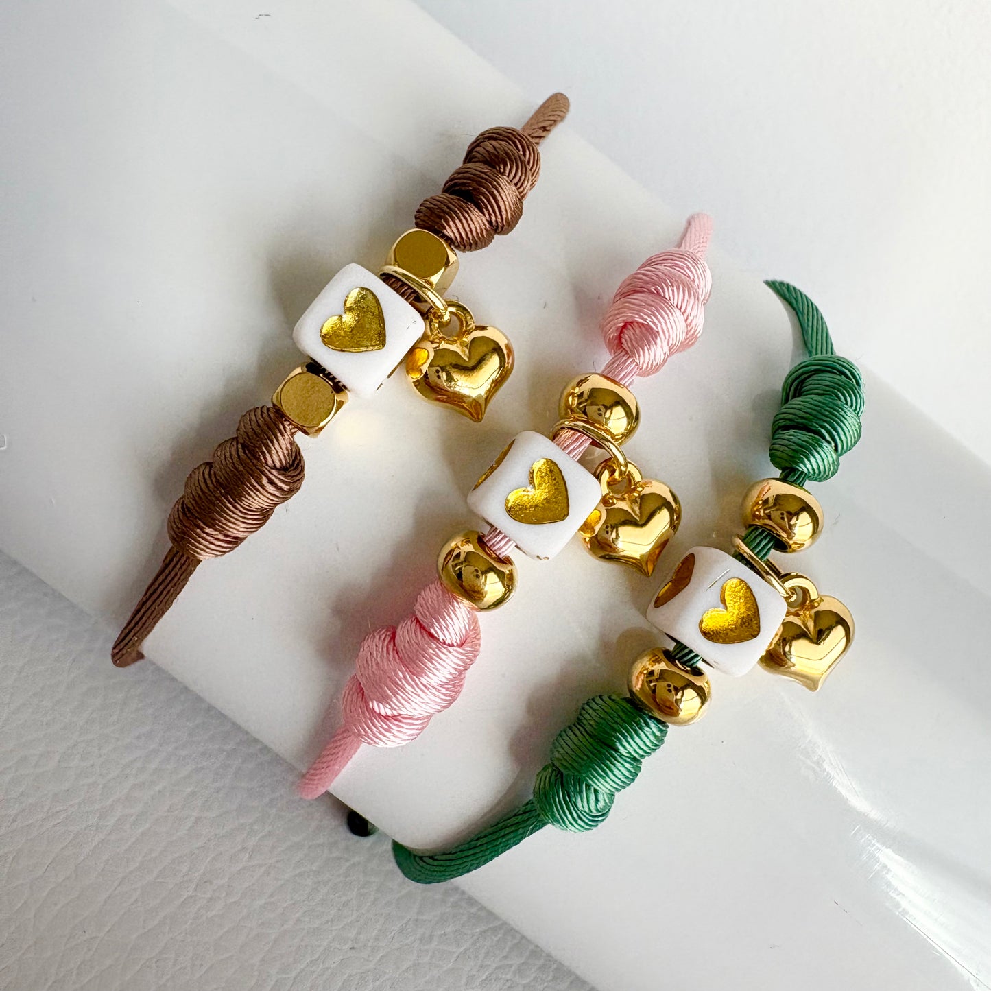 Braccialetto Nodino D'Amore Dadino & Cuore Bombato