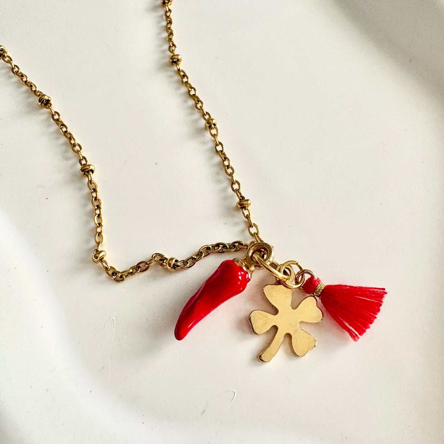 Catenina Quadrifoglio e Cornetto