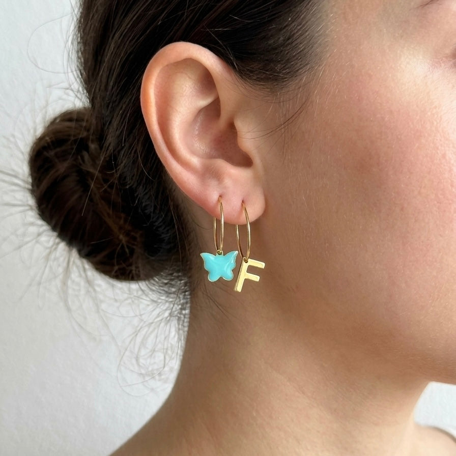 Orecchini Farfalla Colorata e Letterina 🦋