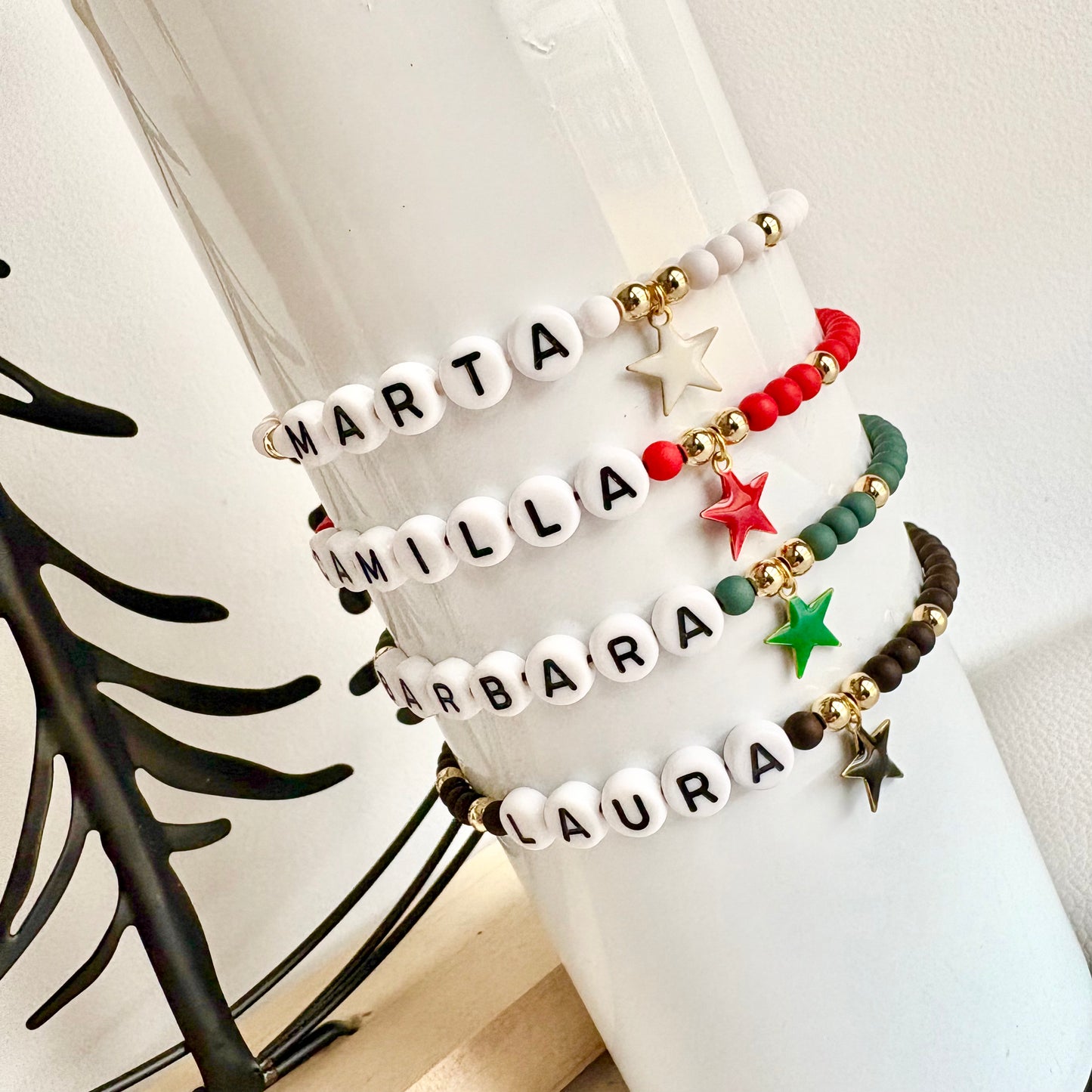 Braccialetto Letterine e Stellina Colorata