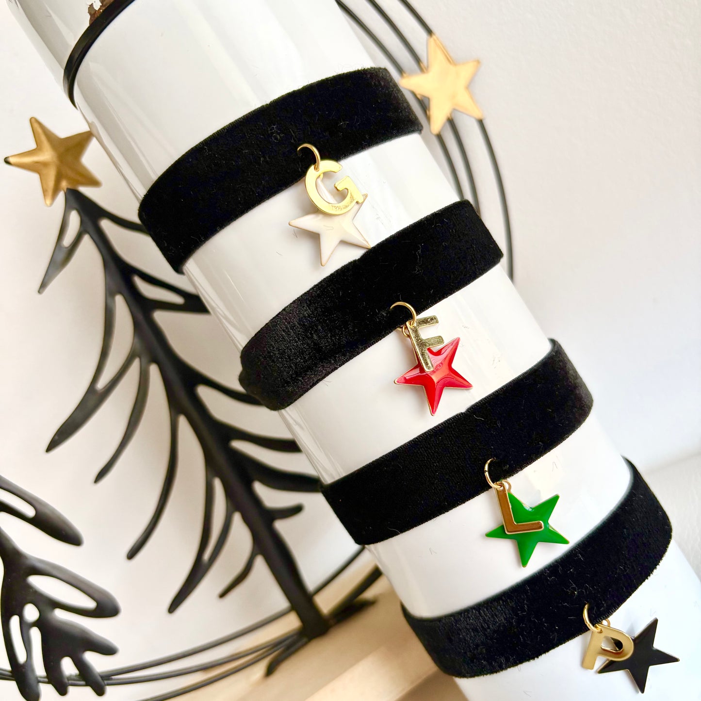 Braccialetto Ribbon Christmas Stella colorata