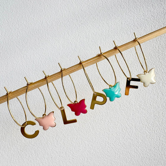 Orecchini Farfalla Colorata e Letterina 🦋