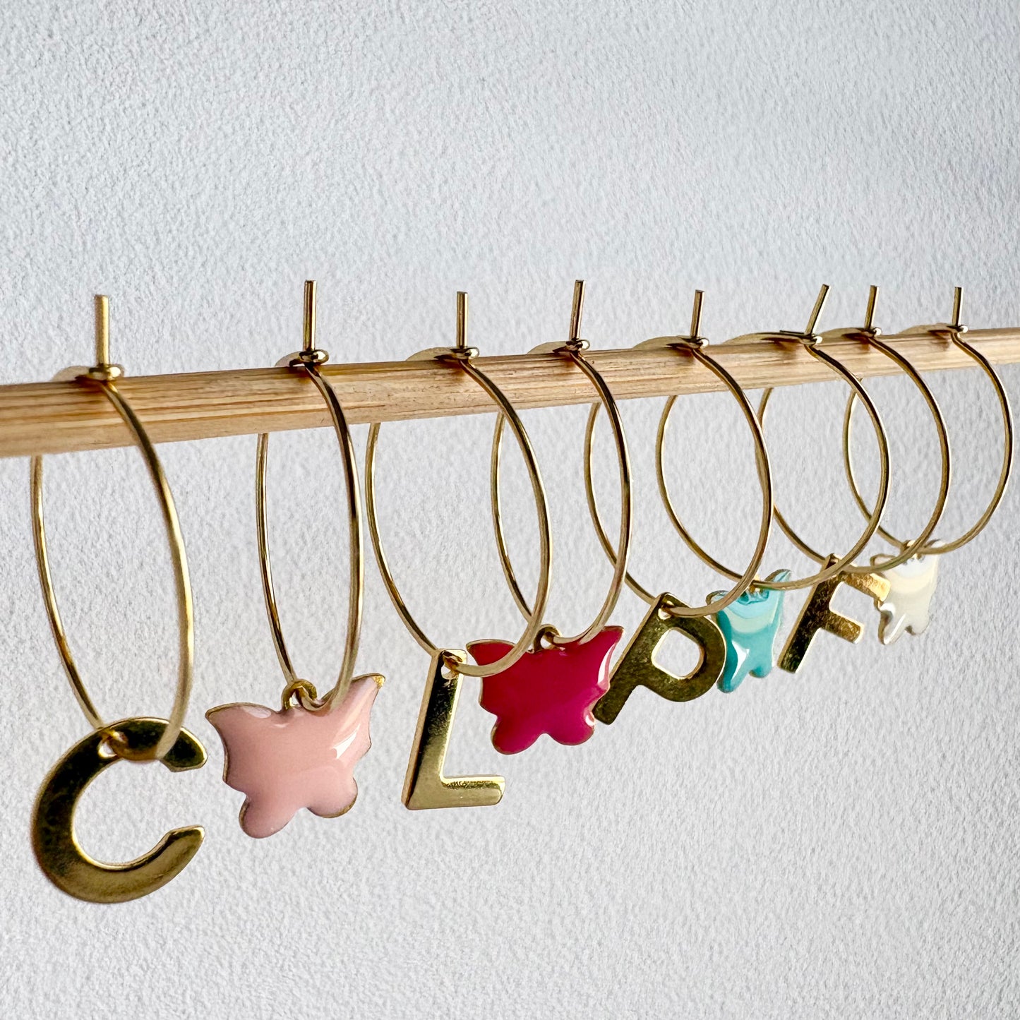 Orecchini Farfalla Colorata e Letterina 🦋