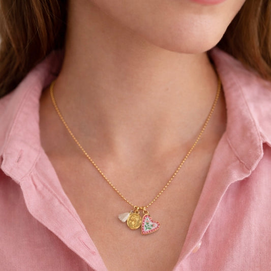 Catenina Cuore Ceramica ROSE 🌹