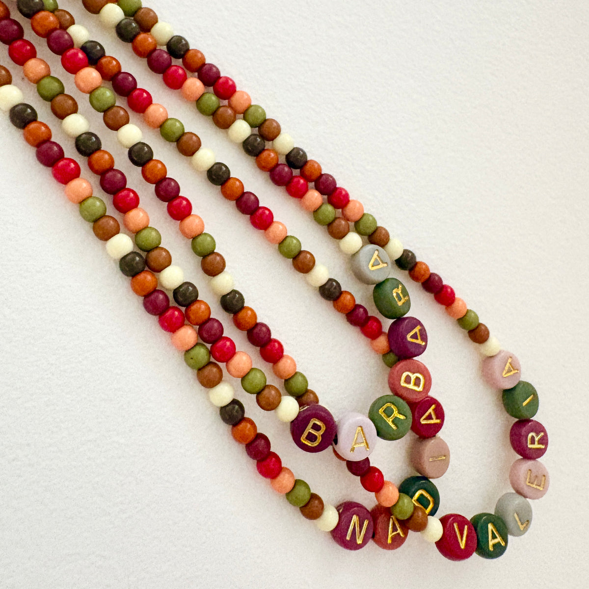 Collanina Perline Colorate & Letterine Autunno 🔠🍂