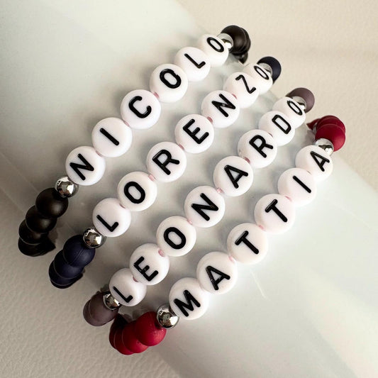 Braccialetto Letterine Nere UOMO
