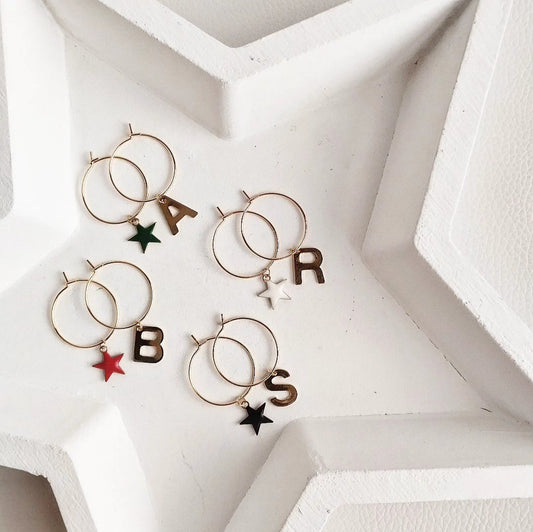 Orecchini Stellina Colorata & Letterina