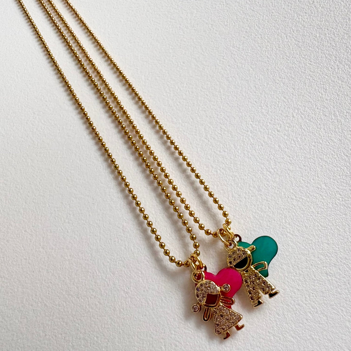 Catenina Baby Crystal e Cuore Colorato