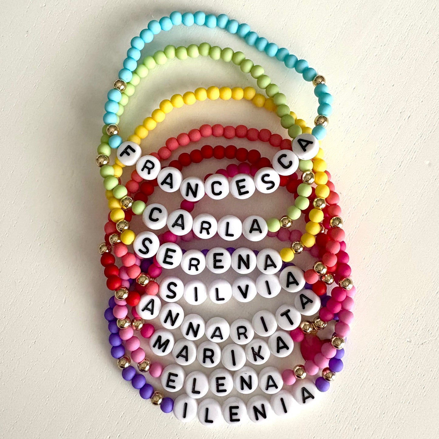 NEW Braccialetto Letterine Nere