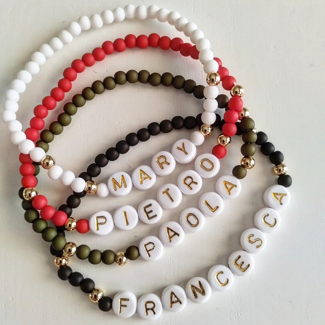 Braccialetto Letterine Oro