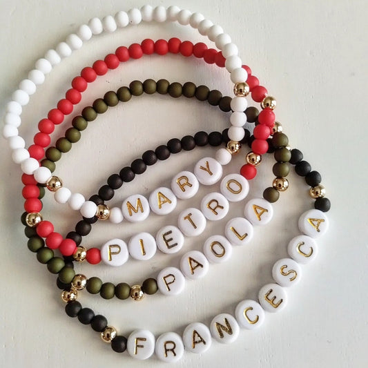 Braccialetto Letterine Oro